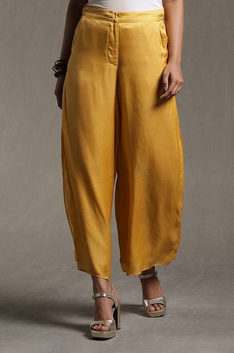 Mustard Straight-Legged Pants
