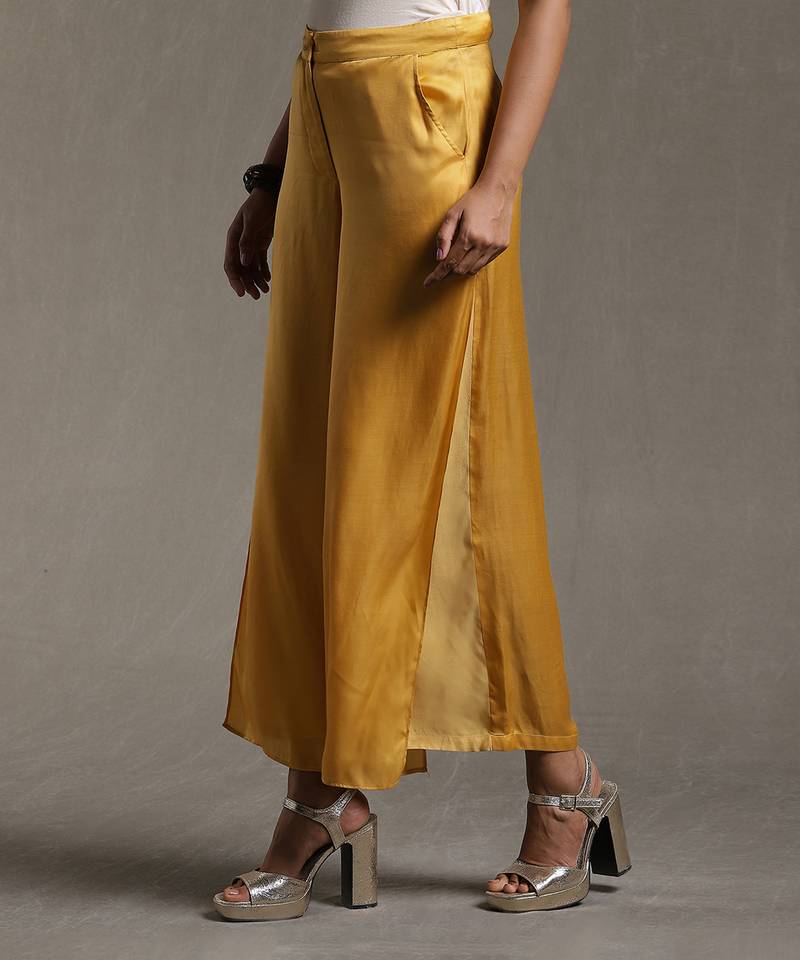 Mustard Straight-Legged Pants