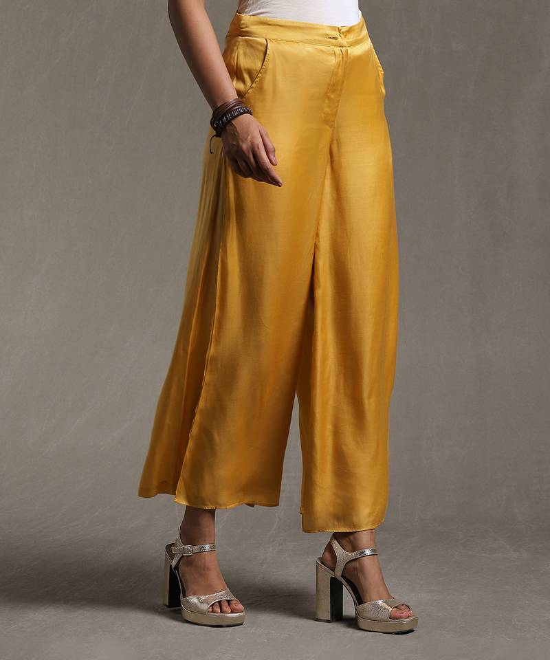 Mustard Straight-Legged Pants