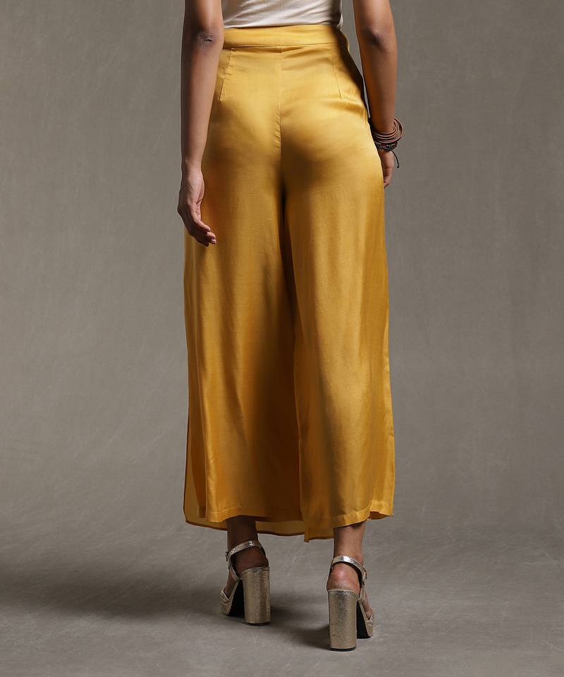 Mustard Straight-Legged Pants