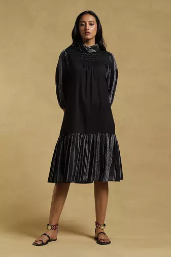 Black Tiered Short Dress