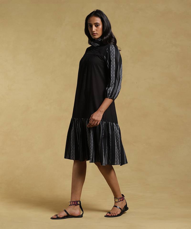 Black Tiered Short Dress