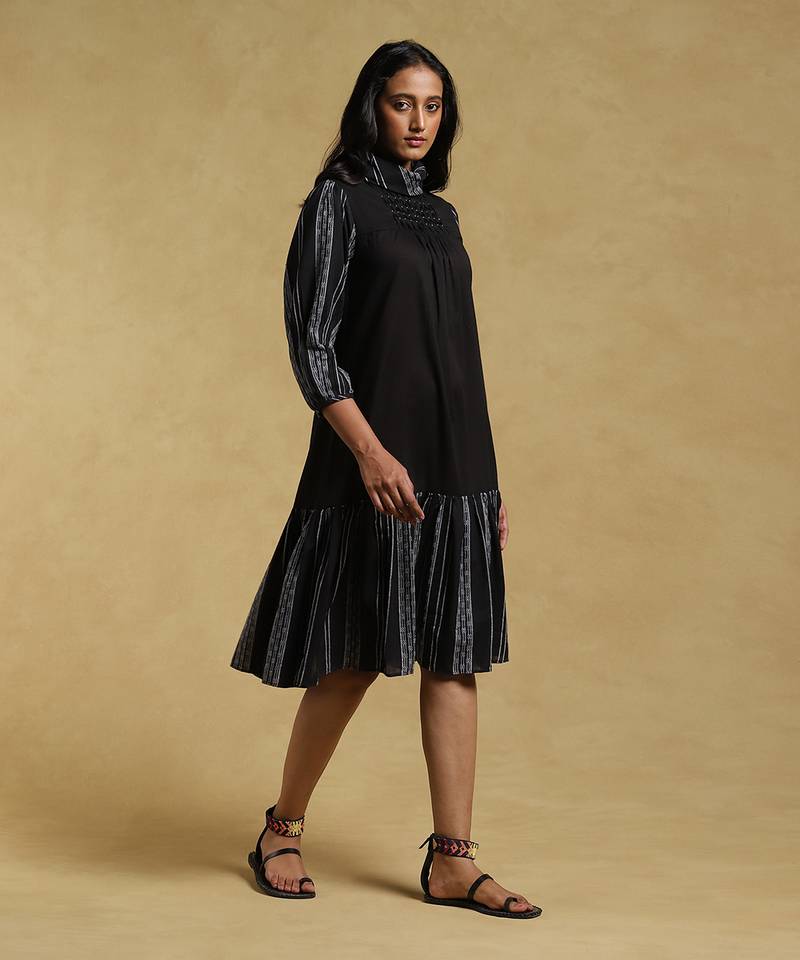 Black Tiered Short Dress