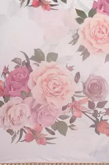 Women'S Georgrtte With Floral Printed Saree 