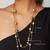 Brown Pearl Layered Necklace With Gold Polish Chain