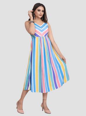 Multicolor printed crepe short-dresses 1