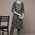 Grey printed rayon kurta sets