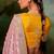 Onion pink embroidered organza saree with blouse