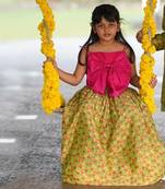 CHARTREUSE BANARASI SKIRT