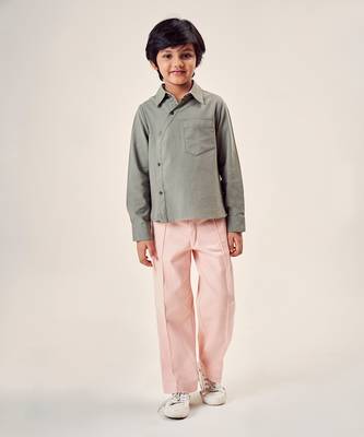 multicolor COTTON ASSYMMETRIC CASUAL SHIRT 1