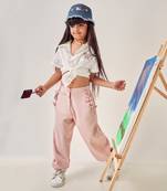 multicolor COTTON JOGGERS WITH BOWS