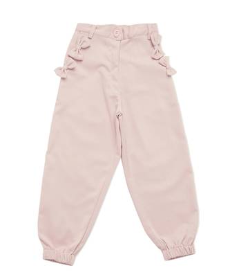 multicolor COTTON JOGGERS WITH BOWS 6
