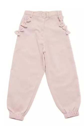 multicolor COTTON JOGGERS WITH BOWS