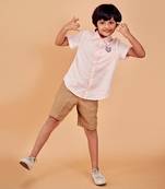 brown COTTON KHAKI BOARD SHORTS