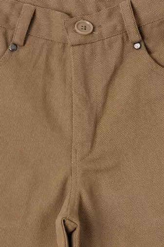 brown COTTON KHAKI BOARD SHORTS