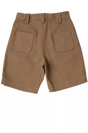 brown COTTON KHAKI BOARD SHORTS