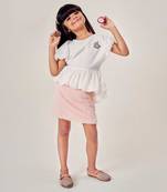 pink COTTON RETRO MINI SKIRT