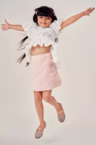 pink COTTON RETRO MINI SKIRT