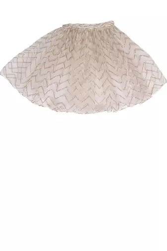 beige organza TWIRLING SKIRT