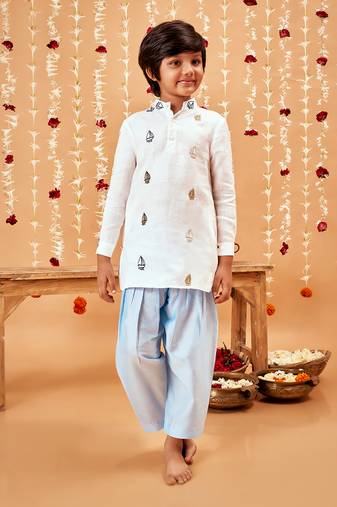 LINEN  BOAT LINEN SHIRT KURTA SET