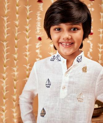 LINEN  BOAT LINEN SHIRT KURTA SET 3