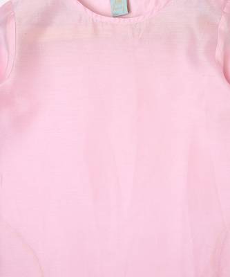 CHANDERI BUBBLE PINK KURTA PYJAMA SET 4