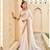 Cream Colour Georgette With Thread And Sequins Embroidery Work Lace Border Saree Also Comes With Unstitched Blouse