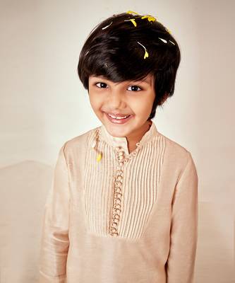 LINEN  PINTUCKS KURTA PAITHANI PYJAMA SET 3