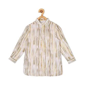 LINEN  STRIPES LINEN SHIRT KURTA SET 6