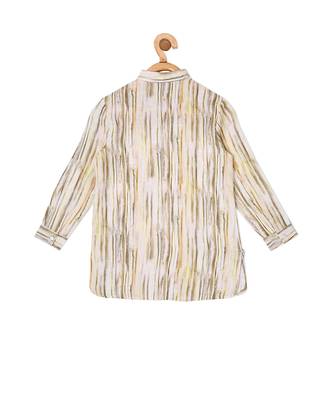 LINEN  STRIPES LINEN SHIRT KURTA SET 7