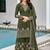 Mehendi Green Color Georgette Resham Sharara Salwar Kameez