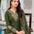 Mehendi Green Color Georgette Resham Sharara Salwar Kameez
