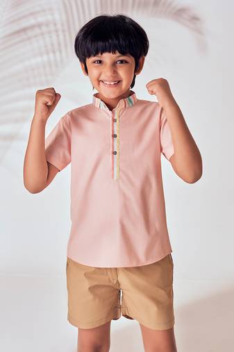 MANDARIN COLLAR SHIRT