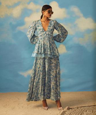 TURQ peplum set 1