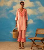 Coral dove kurta set