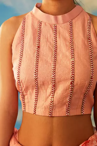 Rv signature coral saree
