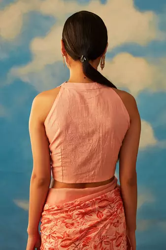 Rv signature coral saree