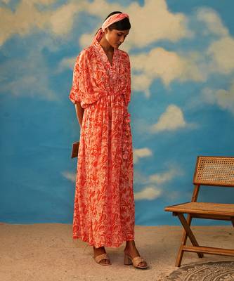 Burnt orange kaftan 2