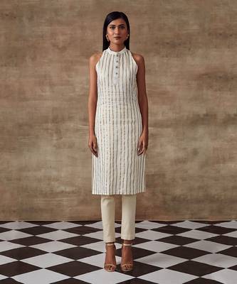 Ivory Sequined Kurta Set 2