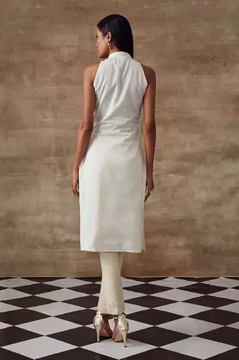 Ivory Sequined Kurta Set