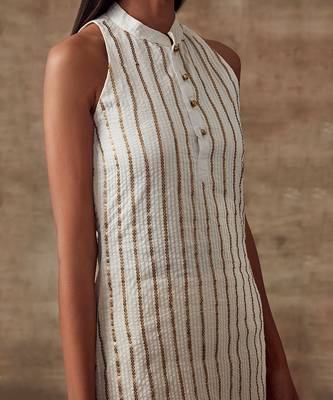 Ivory Sequined Kurta Set 5