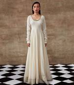 Ivory Organic Cotton Kalidar Anarkali Set