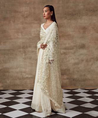 Ivory Organic Cotton Kalidar Anarkali Set 2