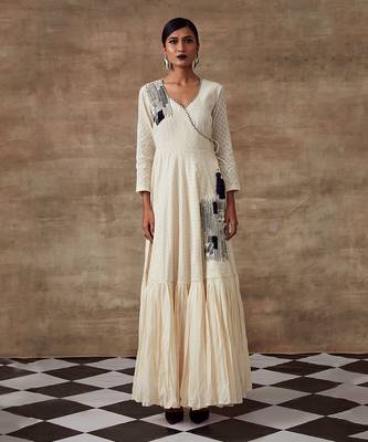 Ivory Angrakha Kurta & Dupatta 2