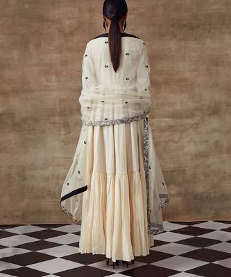 Ivory Angrakha Kurta & Dupatta 3