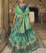 Multicolor Jacquard Embroidered Bridal Lehengas