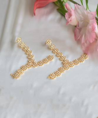Gold Finish Kundan Polki Handharness 1