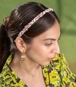 Pink 3d Embroidery Headband