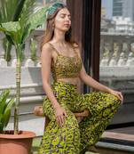 Forest Green Headband With Embroidery