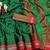 Green woven silk saree with blouse